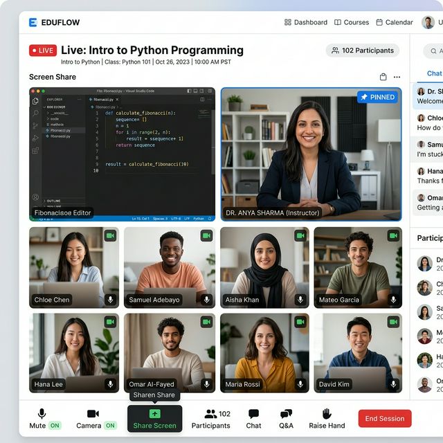 Live virtual classroom