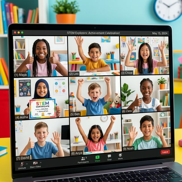 Vibrant collage of students participating in coding activities